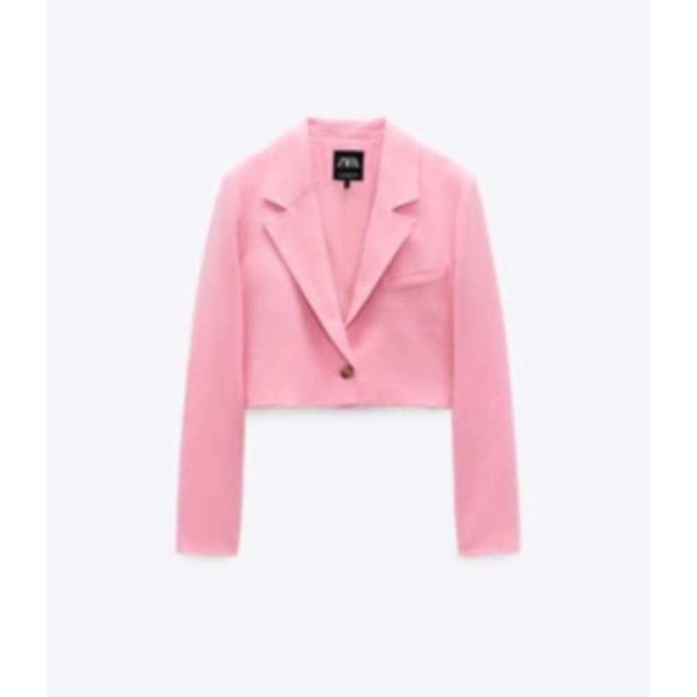 Zara Pink cropped blazer